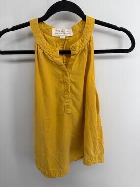 Cloth & Stone Anthropologie 100% Tencel Lyocell hi neck sleeveless tank shirt S